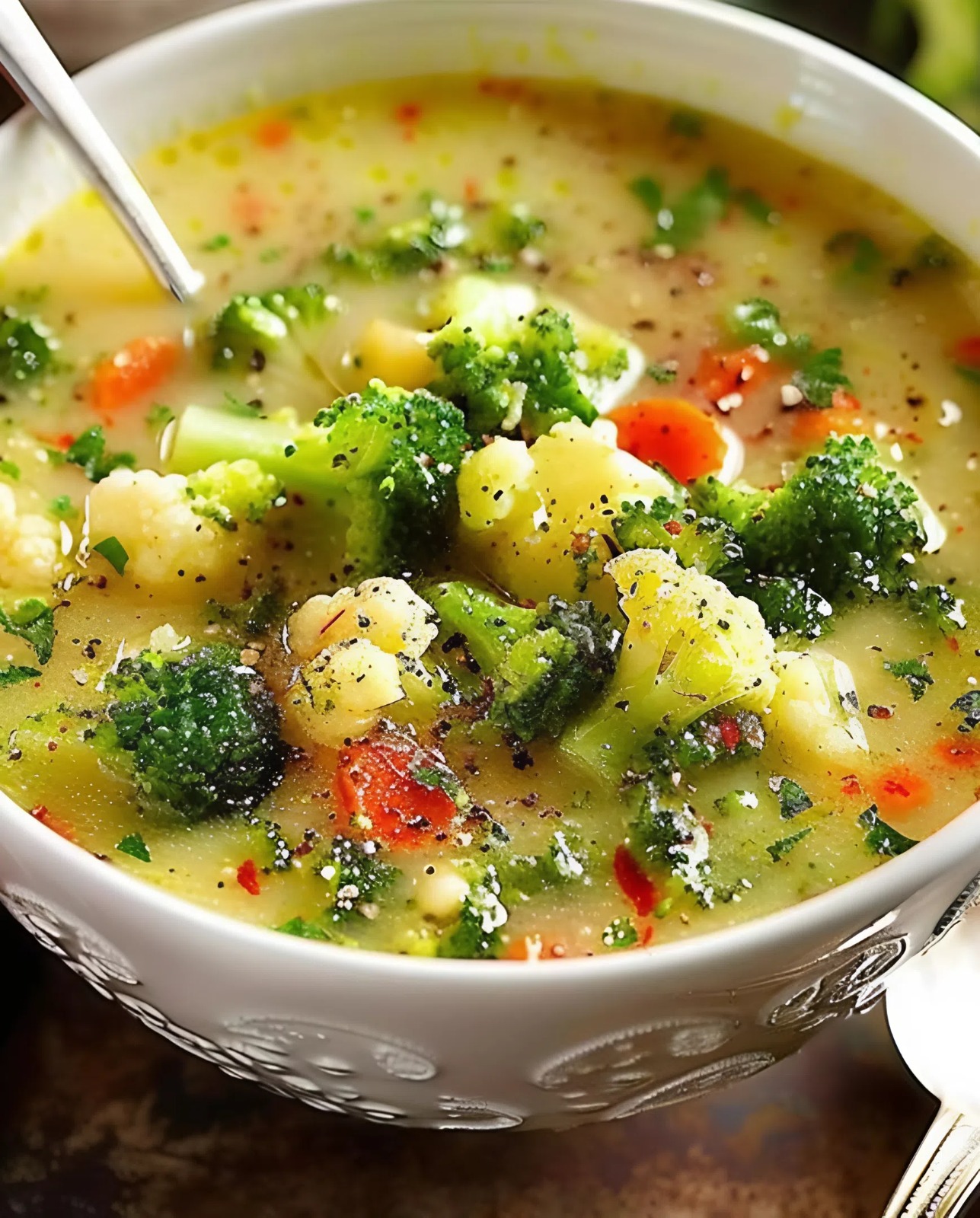 Maak deze romige broccoli bloemkoolsoep in minder dan 45 minuten