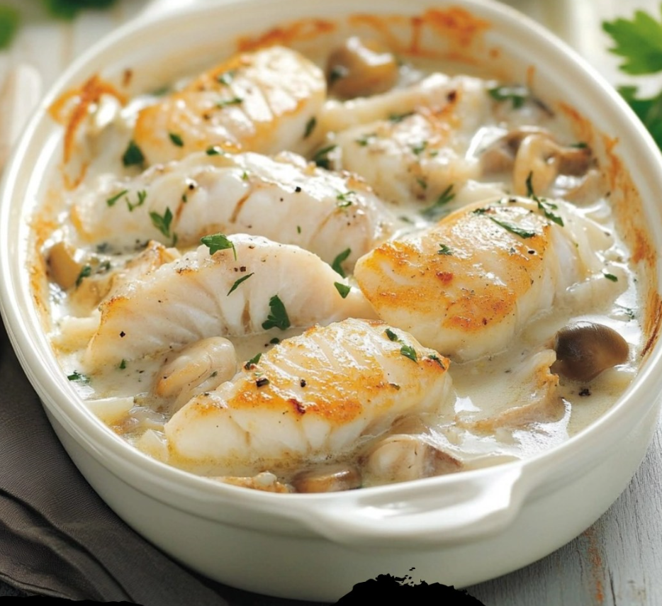 Deze ovenschotel met vis garnalen romige wijnsaus én groenten schuif je al binnen 15 minuten in de oven