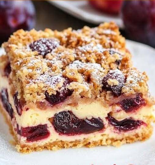 In 50 minuten een heerlijke pruimentaart met 500g kwark en 400g verse pruimen