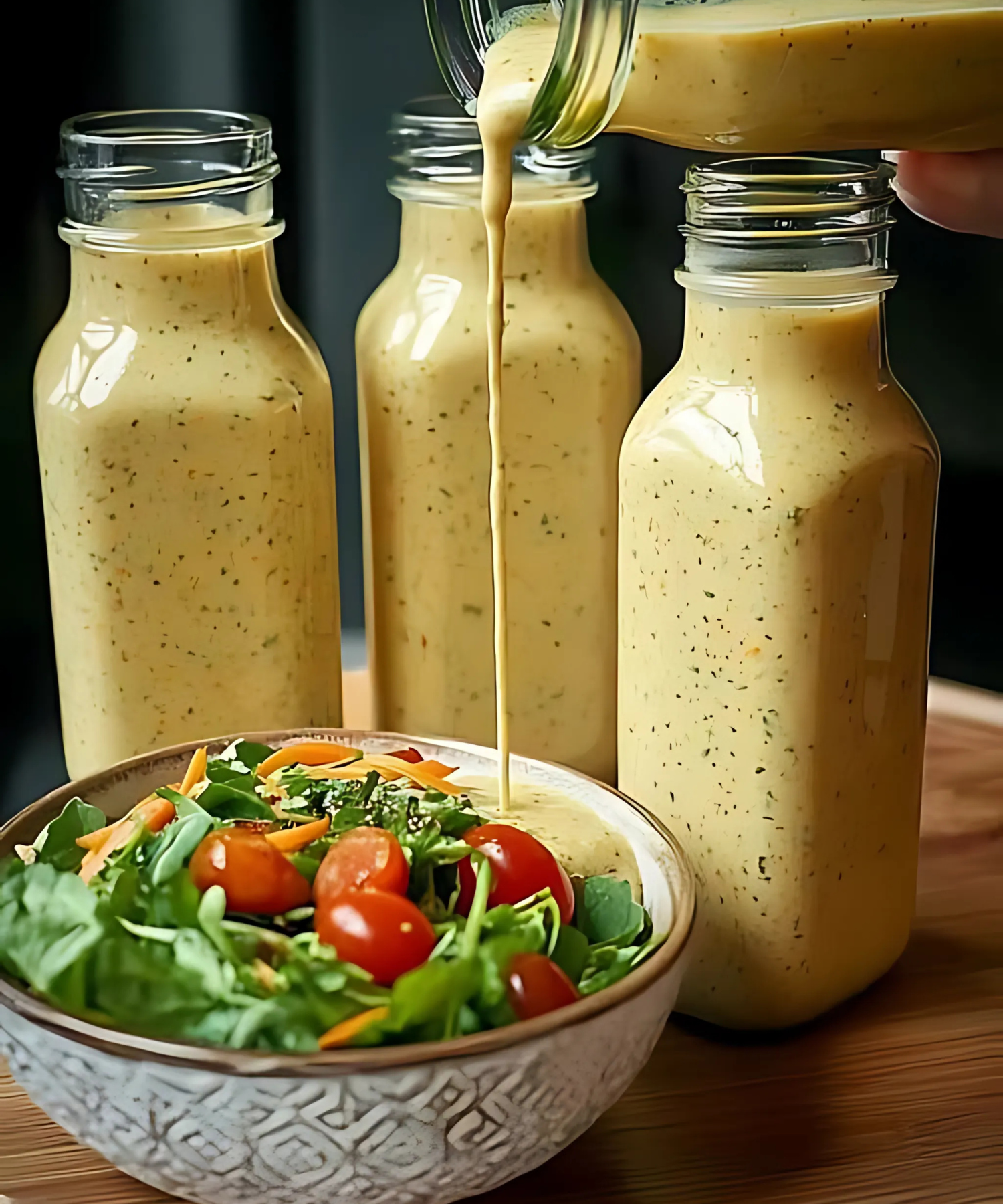 Binnen 10 minuten deze huisgemaakte saladedressing wil je elke zomer op tafel