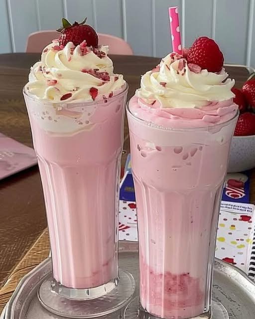 Aardbei milkshake met maar 3 ingrediënten binnen 5 minuten klaar en heerlijk romig
