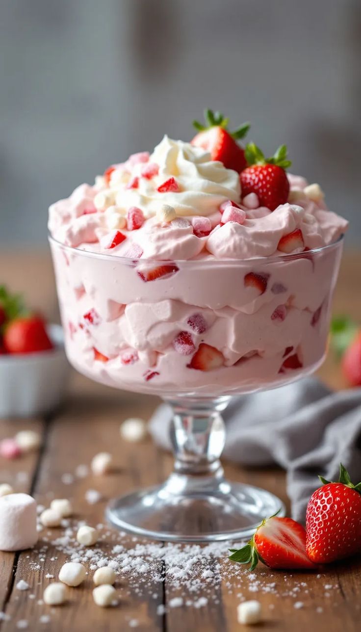 Dit aardbeien yoghurt dessert maak je in 2 minuten je gasten zullen smullen