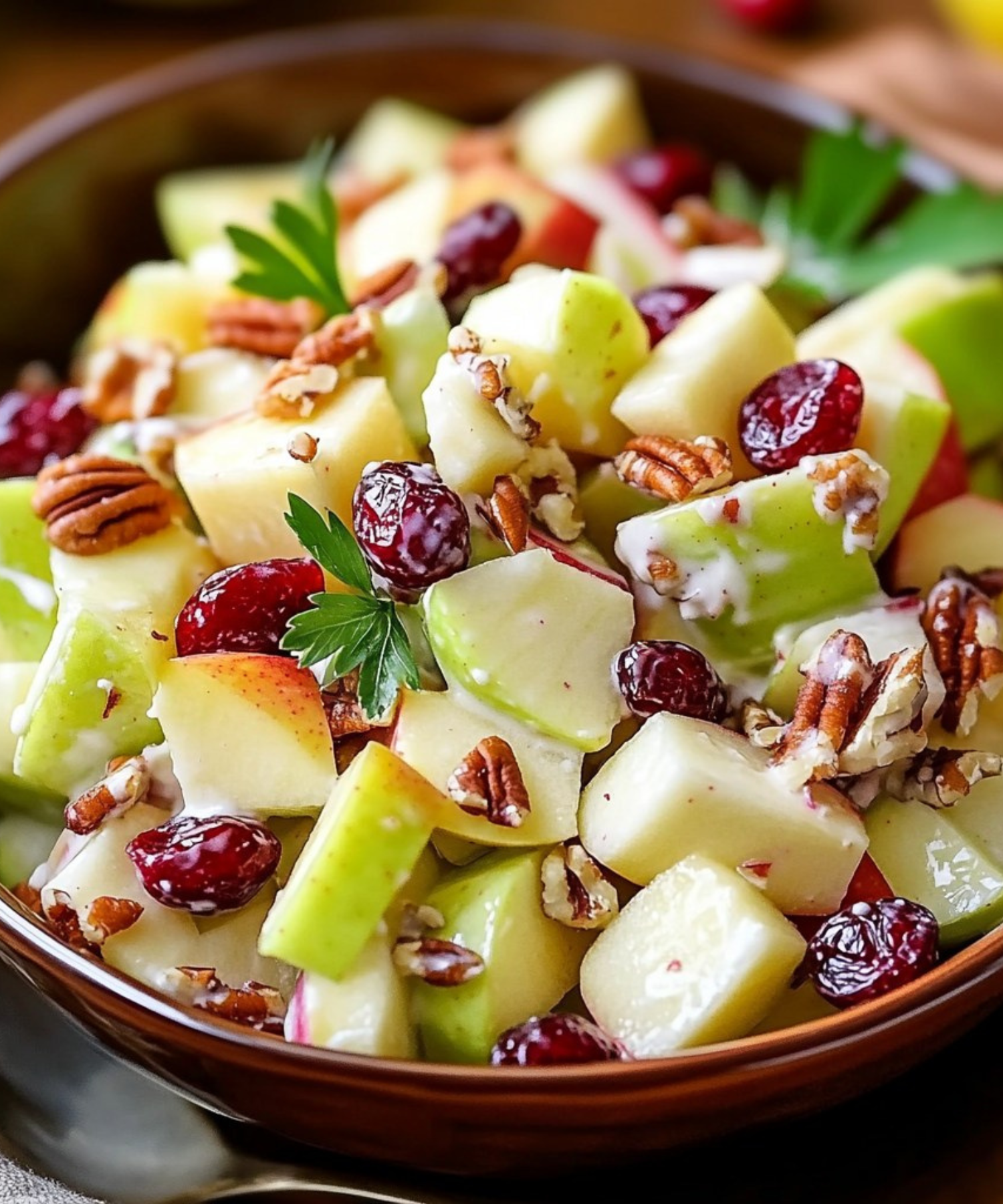 Frisse appelsalade met druiven noten en cranberries een knapperige traktatie voor elk moment