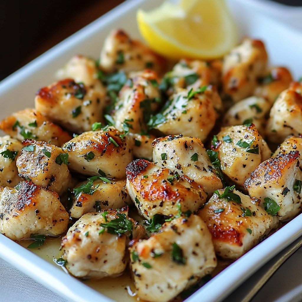 Zin in iets lichts én smaakvols probeer deze boterzachte citroen knoflook kipbites