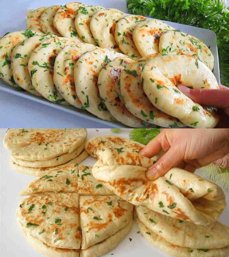 Heerlijke knoflook flatbreads Binnen 15 minuten op tafel perfect voor drukke dagen