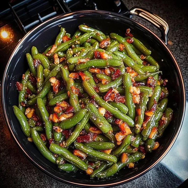 Heerlijke sperziebonen met zoete speksaus snel recept voor doordeweeks