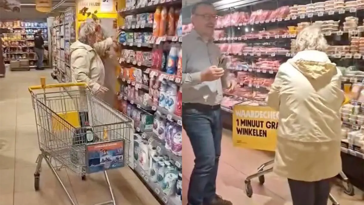 Niemand zag dit aankomen tijdens haar minuut gratis shoppen