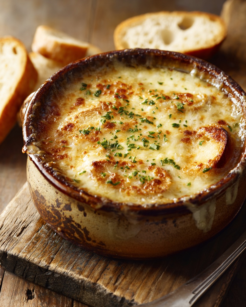 Deze klassieke Franse uiensoep met gesmolten kaas wil je elk najaar weer maken