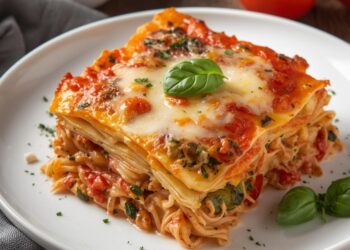 Binnen 30 minuten op tafel: kleurige groentenlasagne met bechamelsaus!