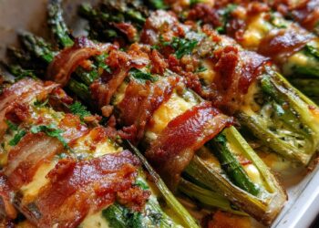 Groene asperges met brie en spek uit de oven en binnen 20 minuten op tafel