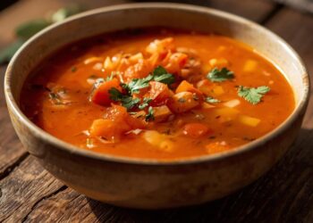 Deze kleurrijke paprikasoep is perfect voor koude winterdagen