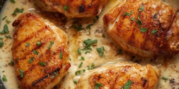 Het ultieme doordeweekse diner: gegrilde kip met romige knoflooksaus in een handomdraai