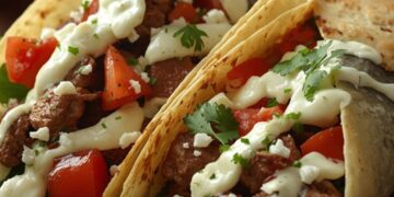 Griekse runderwraps met romige feta-dillesaus