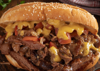 Zelf een broodje Philly cheesesteak maken? Deze versie met paprika en joppiesaus wil je proberen!