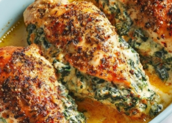 Zo maak je deze romige spinazie gevulde kipfilets in 35 minuten!