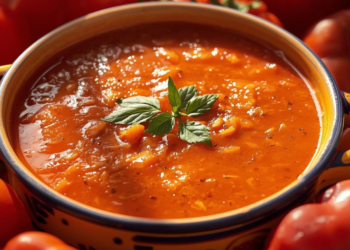 Zo maak je in 30 minuten een onweerstaanbare pittige tomaten paprikasoep