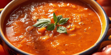 Zo maak je in 30 minuten een onweerstaanbare pittige tomaten paprikasoep