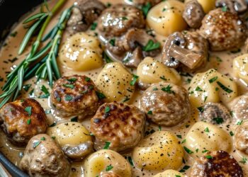 Eén pan, maximaal genieten: romige gnocchi met gehaktballetjes in maar 40 minuten!