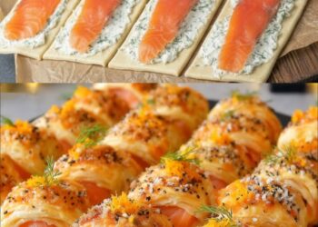 Zo maak je de lekkerste bladerdeeghapjes met zalm en romige vulling