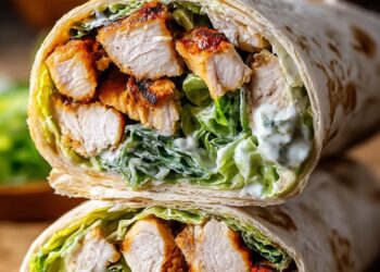 Deze romige kip Caesar wraps wil je elke week maken klaar in 25 minuten