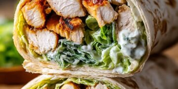Deze romige kip Caesar wraps wil je elke week maken klaar in 25 minuten
