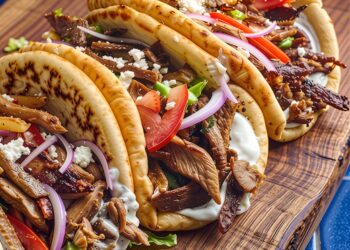 Zo maak je zelf een heerlijke Griekse pita gyros met malse stukjes vlees